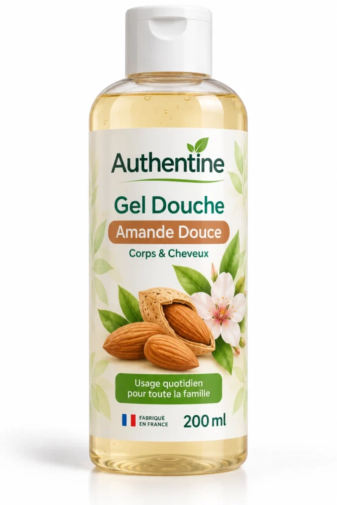 authentine-gel douche amande douce