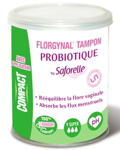 Saforelle Florgynal Compact Probiotique Super Avec Applicateur 9 Tampons