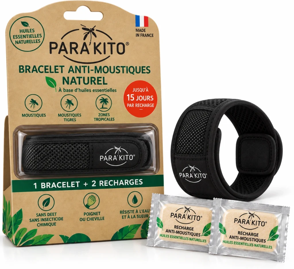 parakito-bracelet anti-moustiques noir